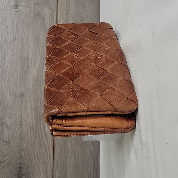 Vilenca Holland for Anthropologie Brown Woven Leather Clutch Wallet - Picture 2 of 10